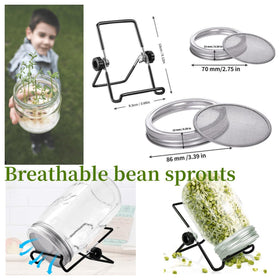Lulonpon One Sprouting Jar Kit filter cover keeps seeds clean during germination.