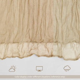 Lumaycens easy-care cheesecloth runners survive multiple events.