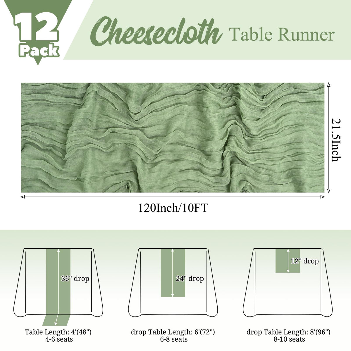 Lumaycens pleated wrinkled texture table runner enhances romantic party tables
