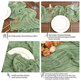 Lumaycens soft durable gauze runner drapes beautifully for reusable table decor