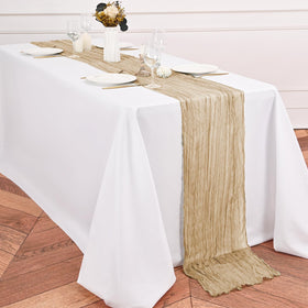 Lumaycens table runner soft drape creates elegant table setting.