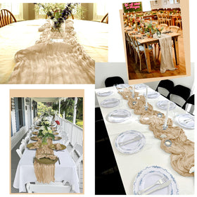 Lumaycens wedding decor table runner suitable for bridal showers.
