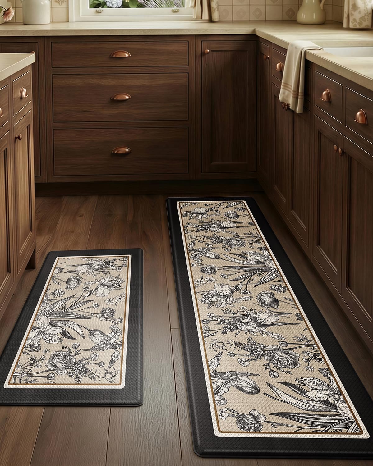 LUMI anti-fatigue kitchen mat with cushioned surface for sink area
