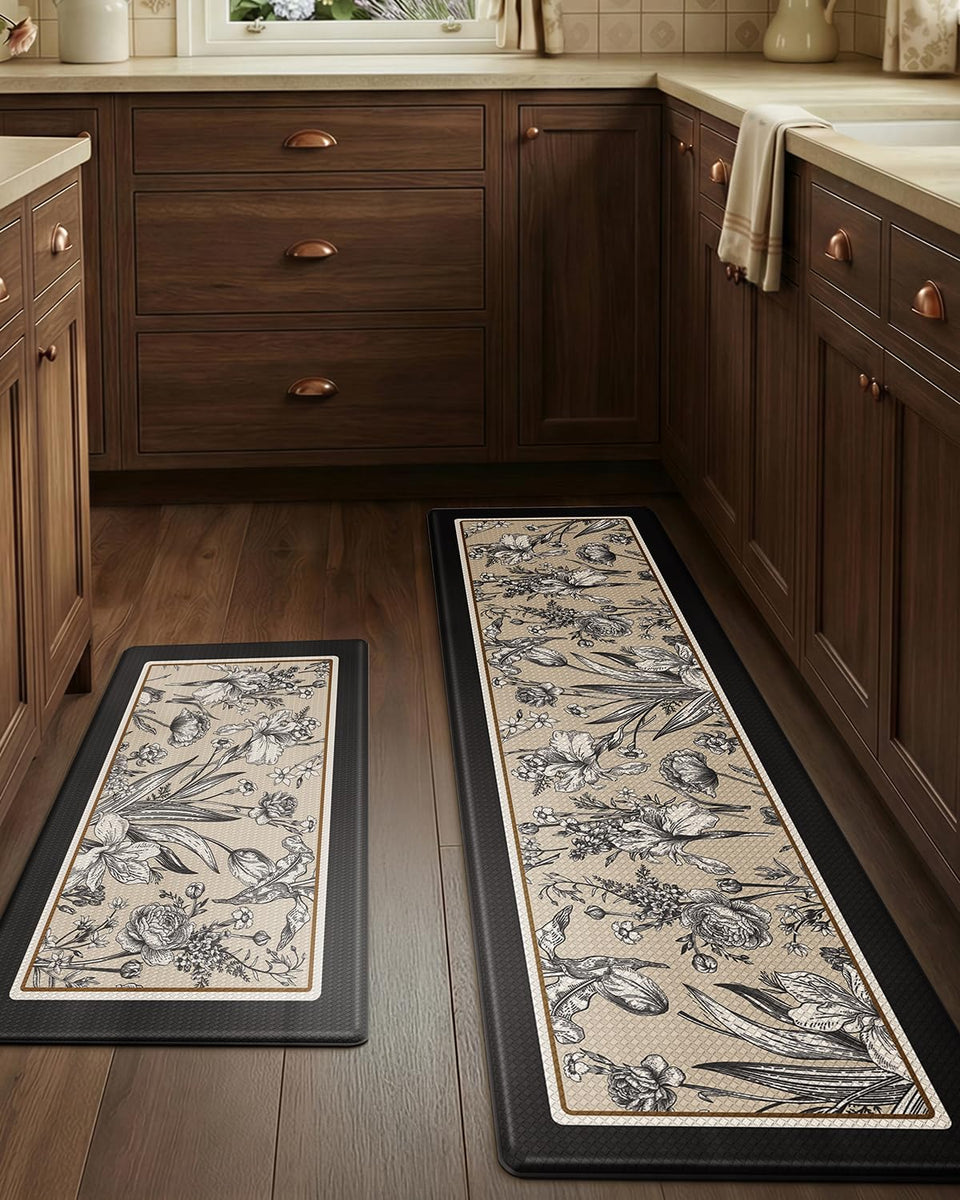 LUMI anti-fatigue kitchen mat with cushioned surface for sink area
