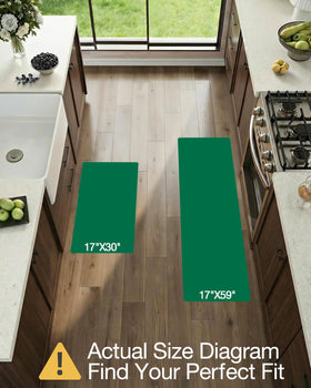 LUMI anti-fatigue kitchen mat with non-slip backing on tile floors
