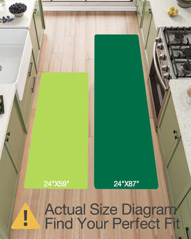 LUMI mat's non-slip backing stays secure on tile, wood, and carpet