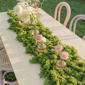 Lumina Garden window display moss decor elevates seasonal retail visuals.