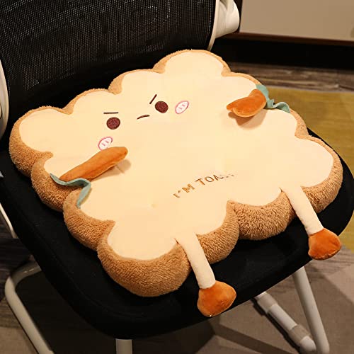 Lumogeva toast seat cushion with angry expression for playful desk setup