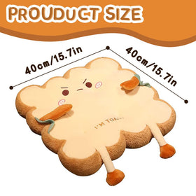 Lumogeva toast seat cushion with content expression for relaxed seating