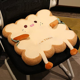 Lumogeva toast seat cushion round angry expression adds playful desk flair