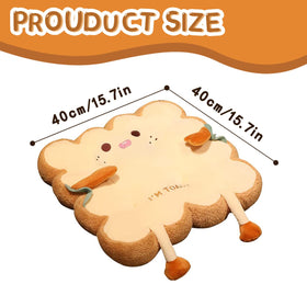 Lumogeva toast seat cushion round content expression for casual lounging