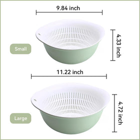 LUMUMIX colander bowl large capacity ideal for pasta and vegetables.