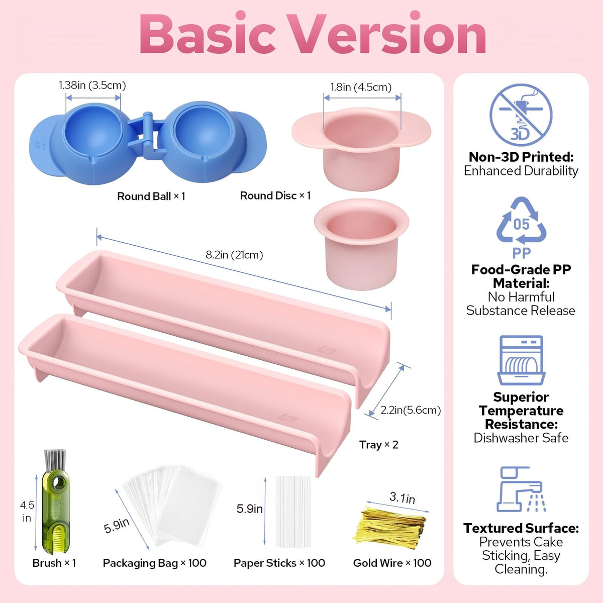 Lumyrilix cake pop kit spherical mold for uniform ball shapes.
