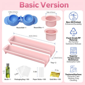 Lumyrilix cake pop kit spherical mold for uniform ball shapes.