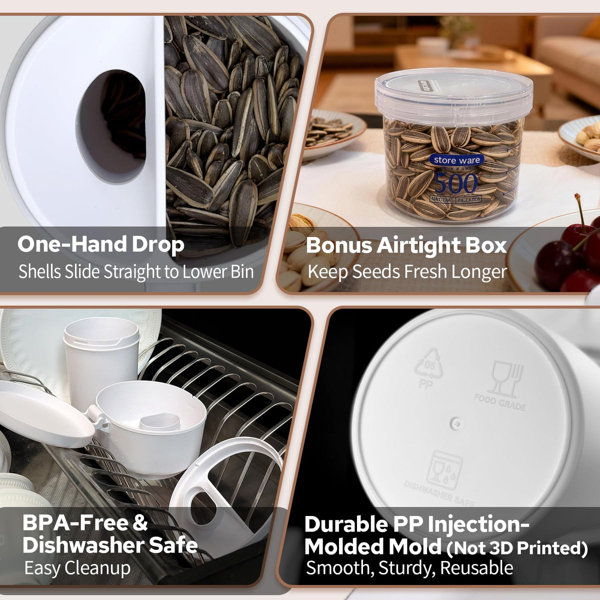 Lumyrilix BPA-free dishwasher-safe design for quick cleanups.