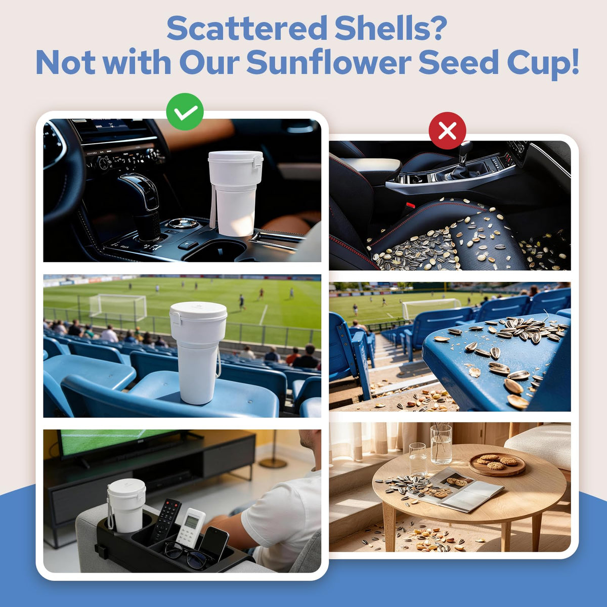 Lumyrilix seed cup lower shell bin catches shells neatly.