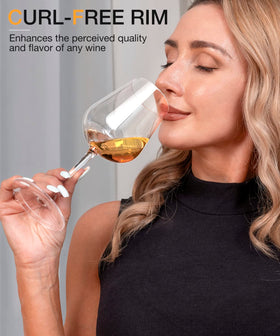 Luna and Mantha white wine glasses dishwasher-safe for easy cleanup