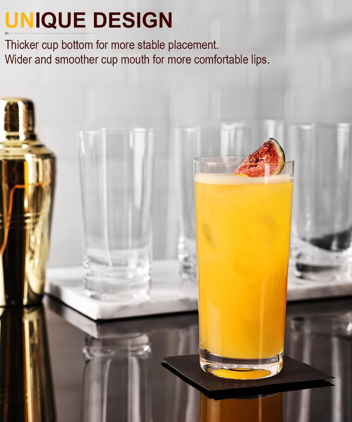 Luna & Manta lead-free borosilicate glass for daily durable use.