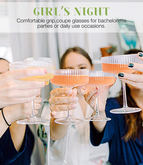 LUNA & MANTHA 10oz coupe glasses ideal for margaritas and cosmopolitans
