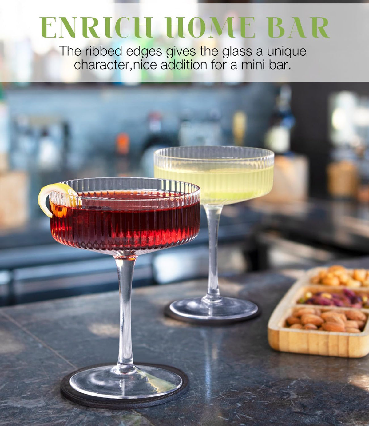 LUNA & MANTHA dishwasher-safe cocktail glasses for easy cleanup after entertaining