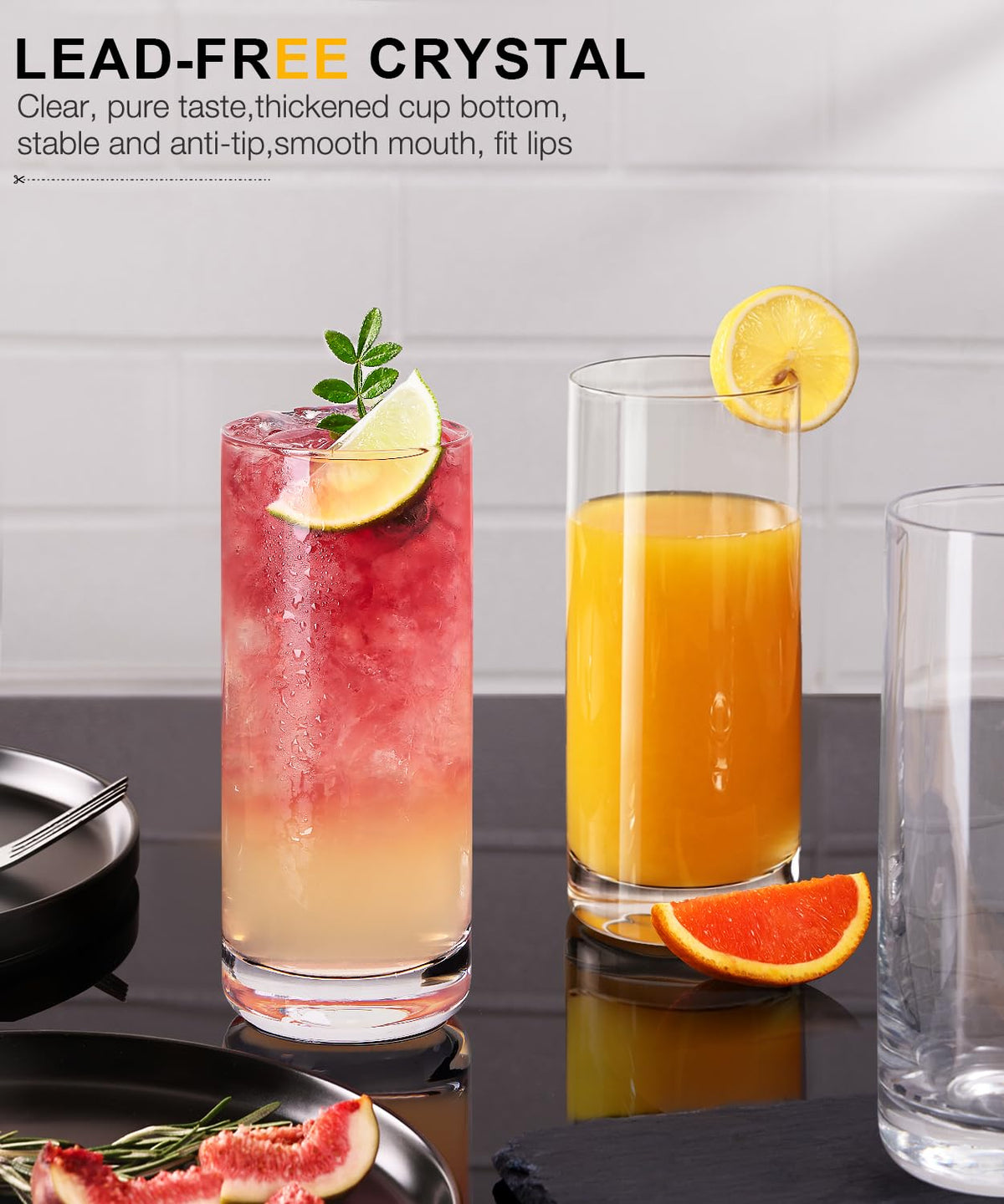 Luna & Manta dishwasher-safe glassware for easy cleanup after events.