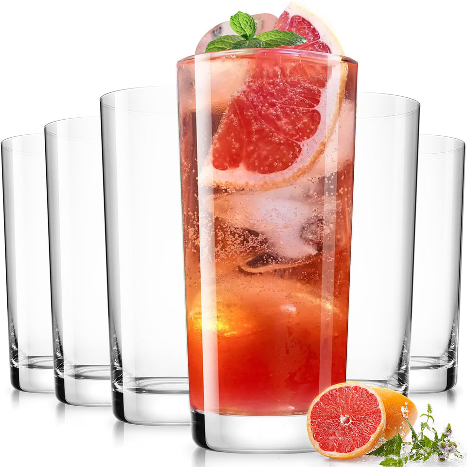 Luna & Manta 16oz wide-mouth highball glass for refreshing drinks.