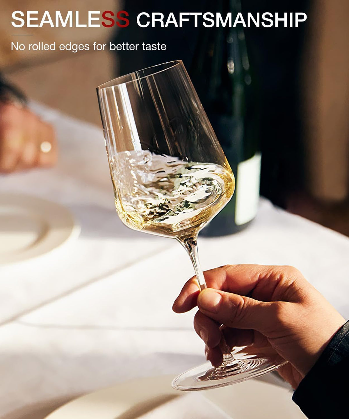 Elegant stemware design by LUNA & MANTHA enhances table presentation.