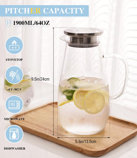 Luna Manta pitcher with pour-function lid for pulp and ice control.