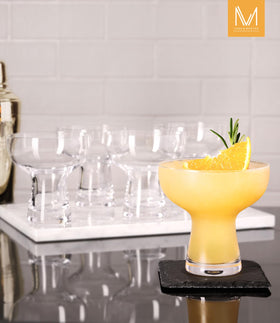 Luna Manta dishwasher safe margarita glasses simplify cleanup after parties