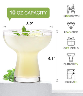 Luna Manta stable stemless design reduces tipping during use