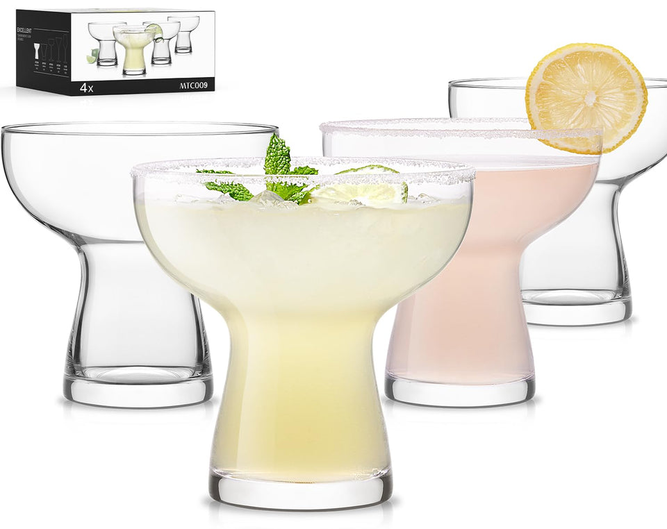 Luna Manta stemless margarita glasses set for easy entertaining