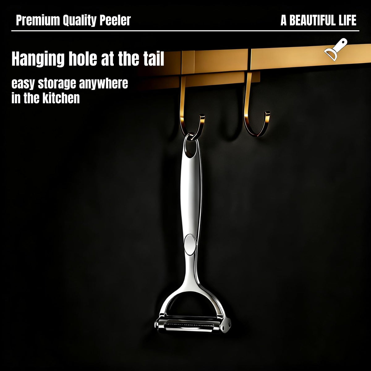 LunaThreads zinc alloy body closeup shows rust-resistant durability for everyday kitchen tasks.