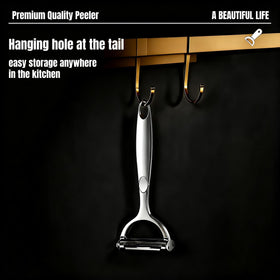 LunaThreads zinc alloy body closeup shows rust-resistant durability for everyday kitchen tasks.