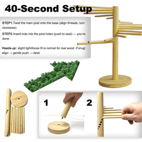LunaCozy beech wood rack finish ensures safe food contact and durability