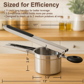 LunaCozy ricer with 3mm holes creates silky puree for gnocchi.