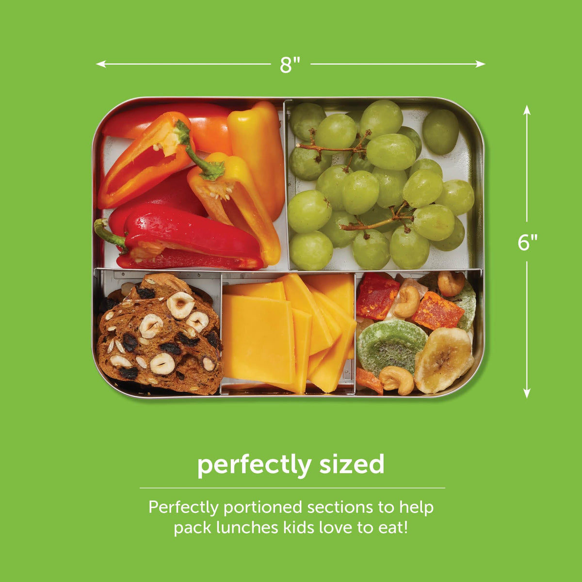 LunchBots Large Trio dot covers add color while keeping meals tidy