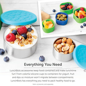 LunchBots Medium Uno on-the-go usability fits wraps, salads, and snacks.