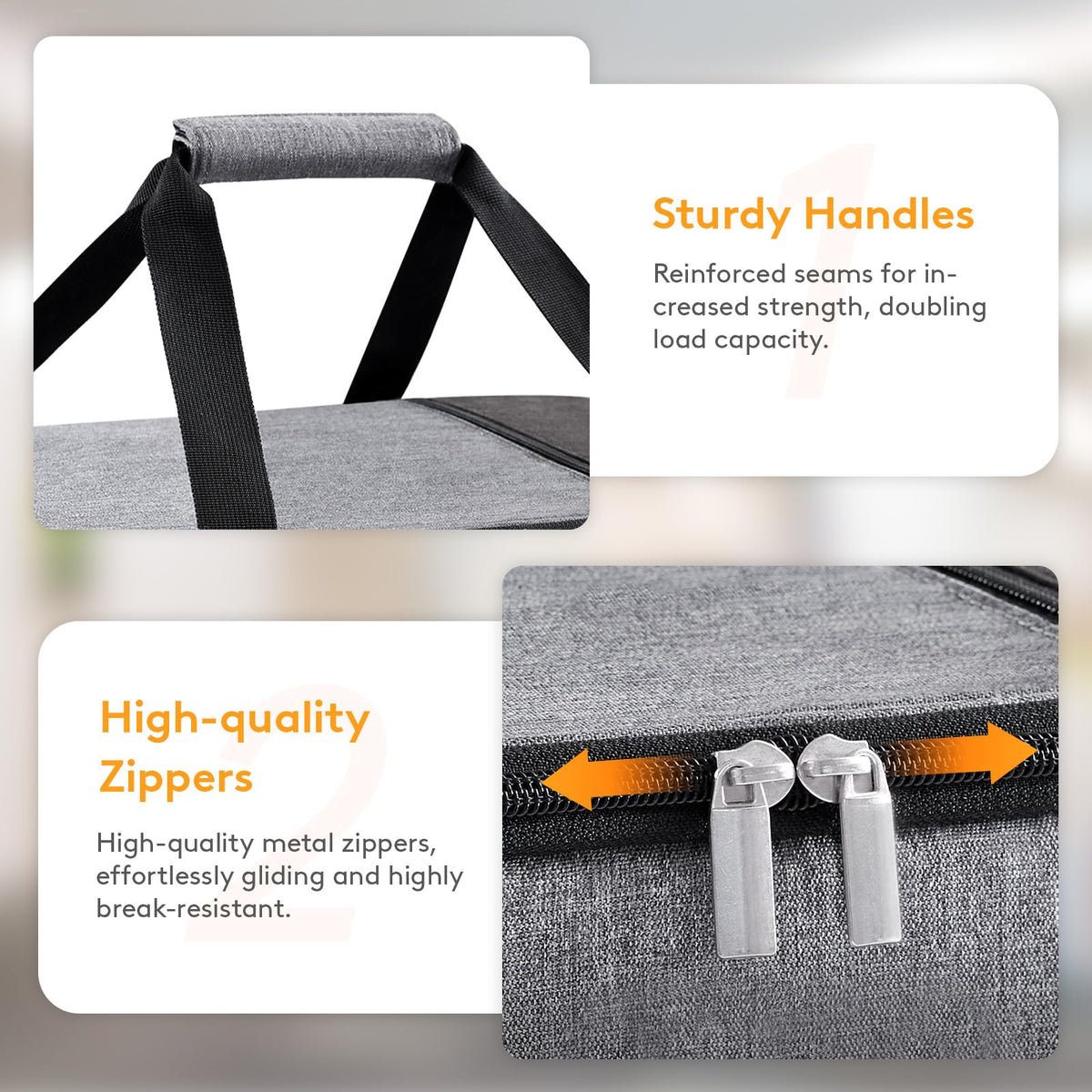 LUNCIA durable oxford fabric withstands outdoor use.