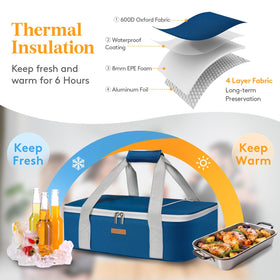 LUNCIA interior aluminum foil lining with 8mm foam for temperature retention.