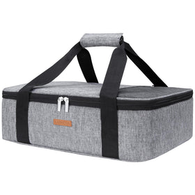 LUNCIA casserole carrier front view with spacious single-compartment design for potlucks.