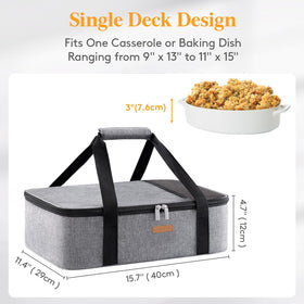 LUNCIA casserole carrier open lid for easy loading and quick setup.