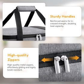 LUNCIA padded handles with velcro offer comfortable carrying