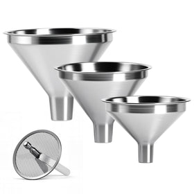 Lunexira four-piece funnel set large funnel for precise liquid transfer.