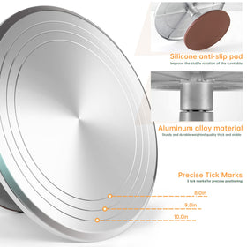 LUOBAO cake spinner demonstrates stable rotating platform for detailed designs