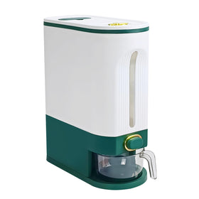 LUOKER rice dispenser with a transparent window for easy inventory monitoring and meal planning.
