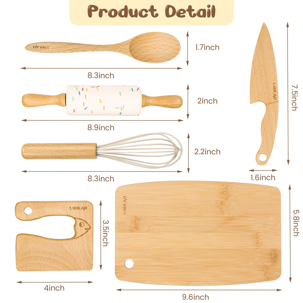 Luolao toddler safe knife for ages 2–10 promoting safe slicing practice