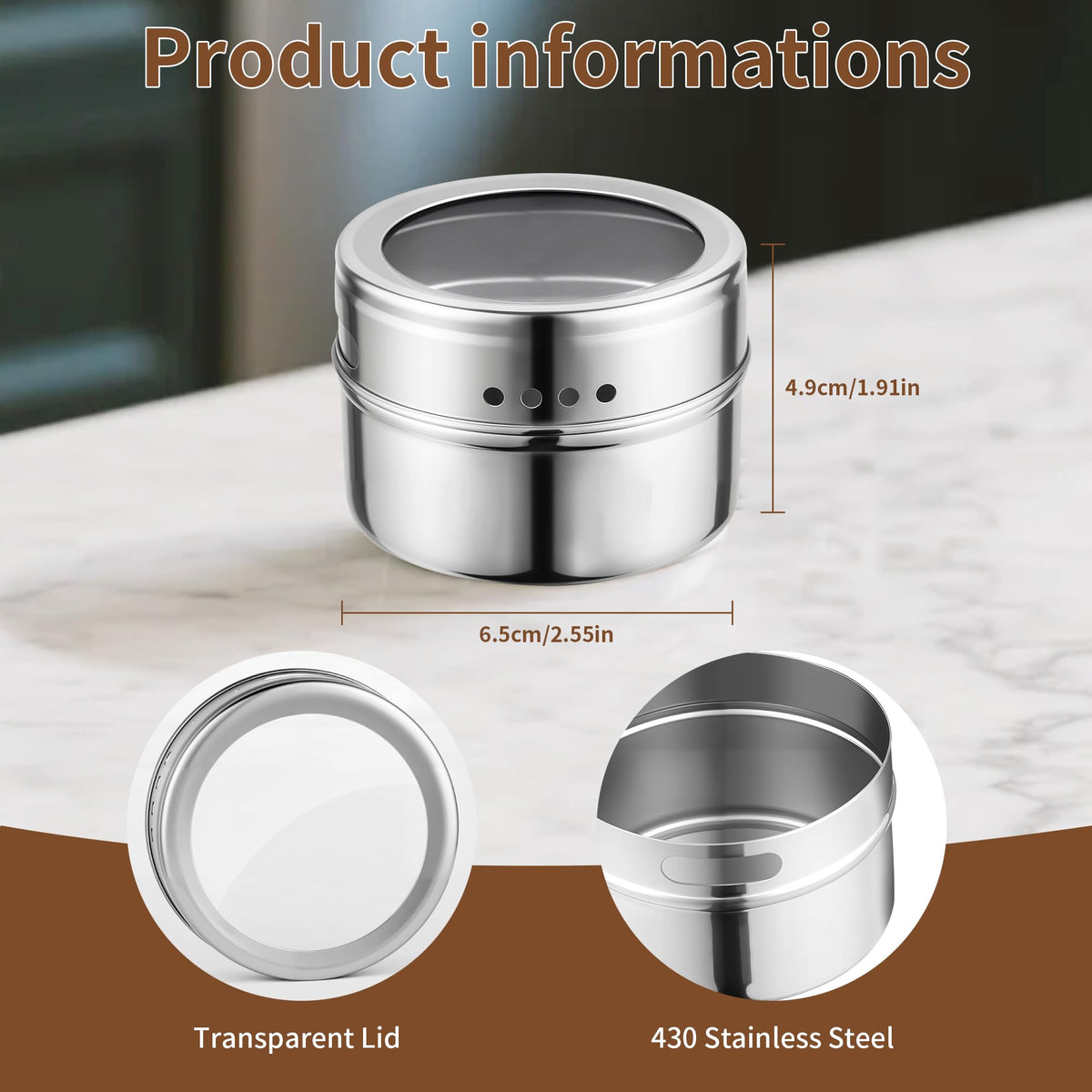 Luqagol rotate-hole lid design for easy seasoning control during cooking.