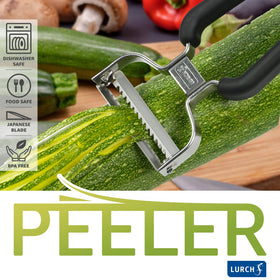LURCH julienne Y-peeler side view highlighting ergonomic grip