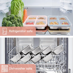 Luriseminger dishwasher-safe lunch boxes with scratch-resistant steel finish