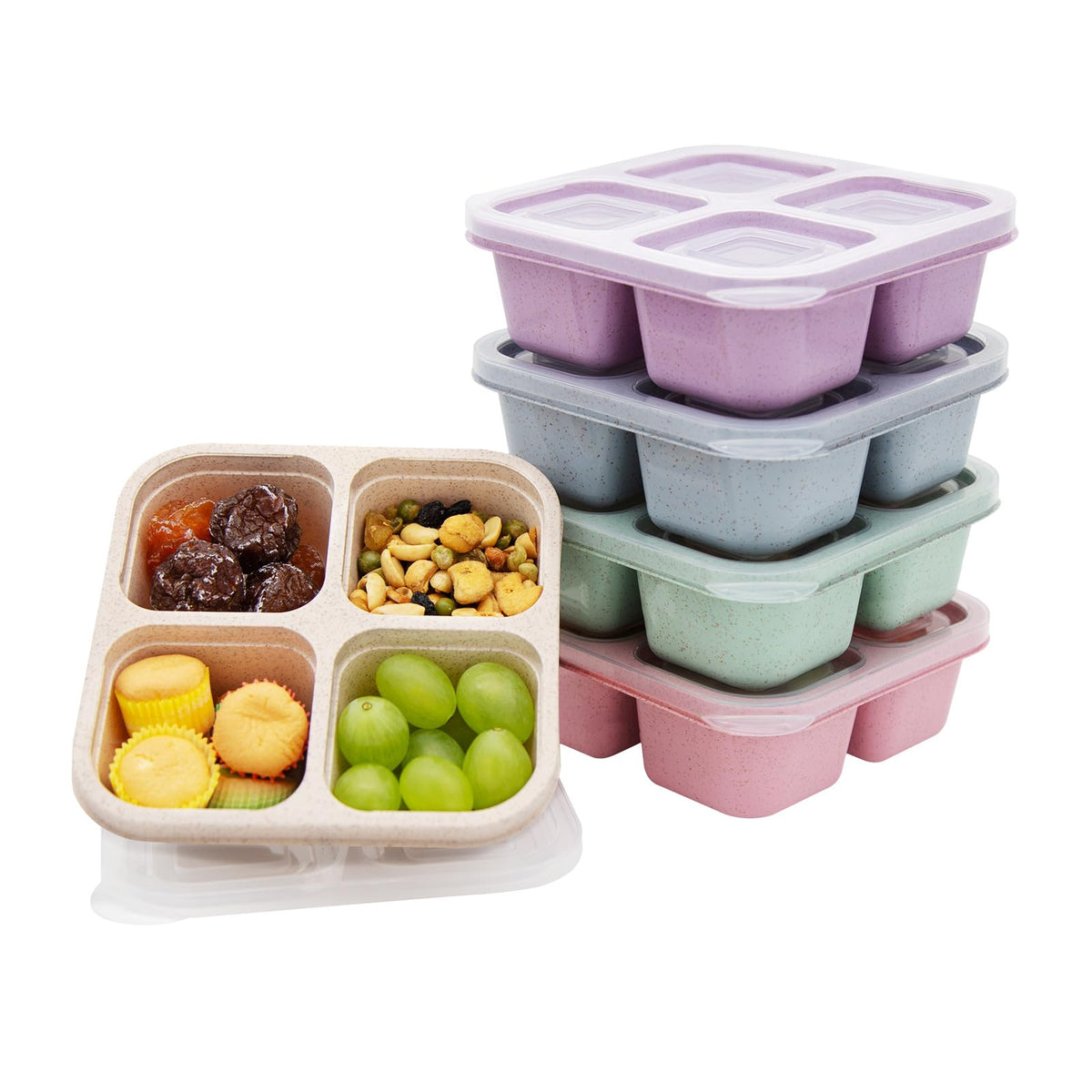 Luriseminger 5-pack Bento Lunch Box in five colors for weekday meal prep.